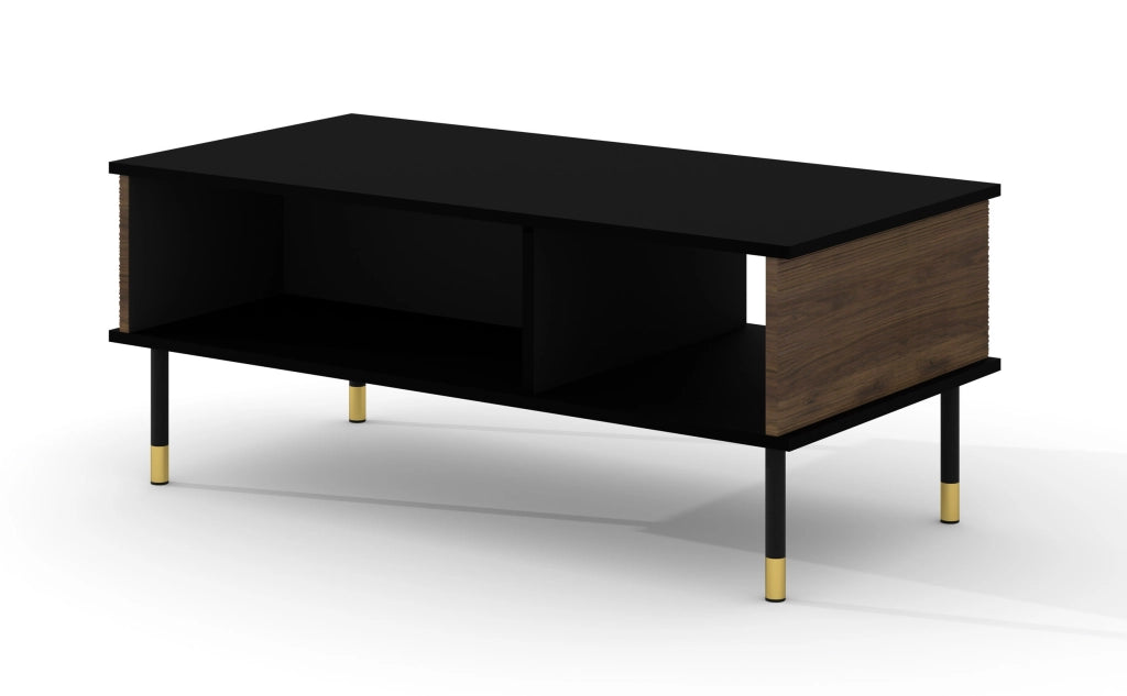 TAVOLINO SHERWOOD 110x55 NERO OPACO ROVERE CATANIA