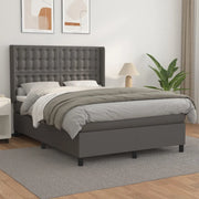 Giroletto a Molle con Materasso Grigio 140x190 cm in Similpelle 3132499