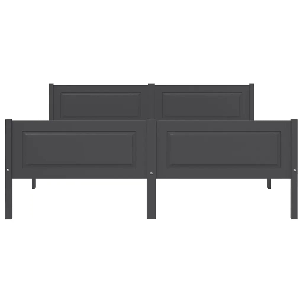 Giroletto Grigio in Legno Massello di Pino 140x200 cm 322127