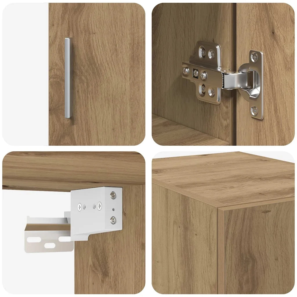 Armadio 3 pcs Rovere artigianale 30 x 42,5 x 225 cm 3365628