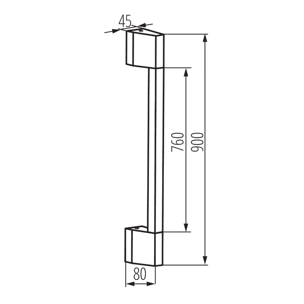Applique esterna lineare nera 90cm LED 8W IP54 Kanlux