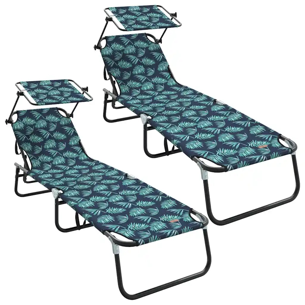 Lettino prendisole pieghevole 2 pcs Multicolore Oxford 42003139