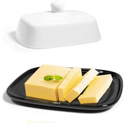 Vasca ceramica per burro - Spaziale - Bianco-nero - 1 pezzo