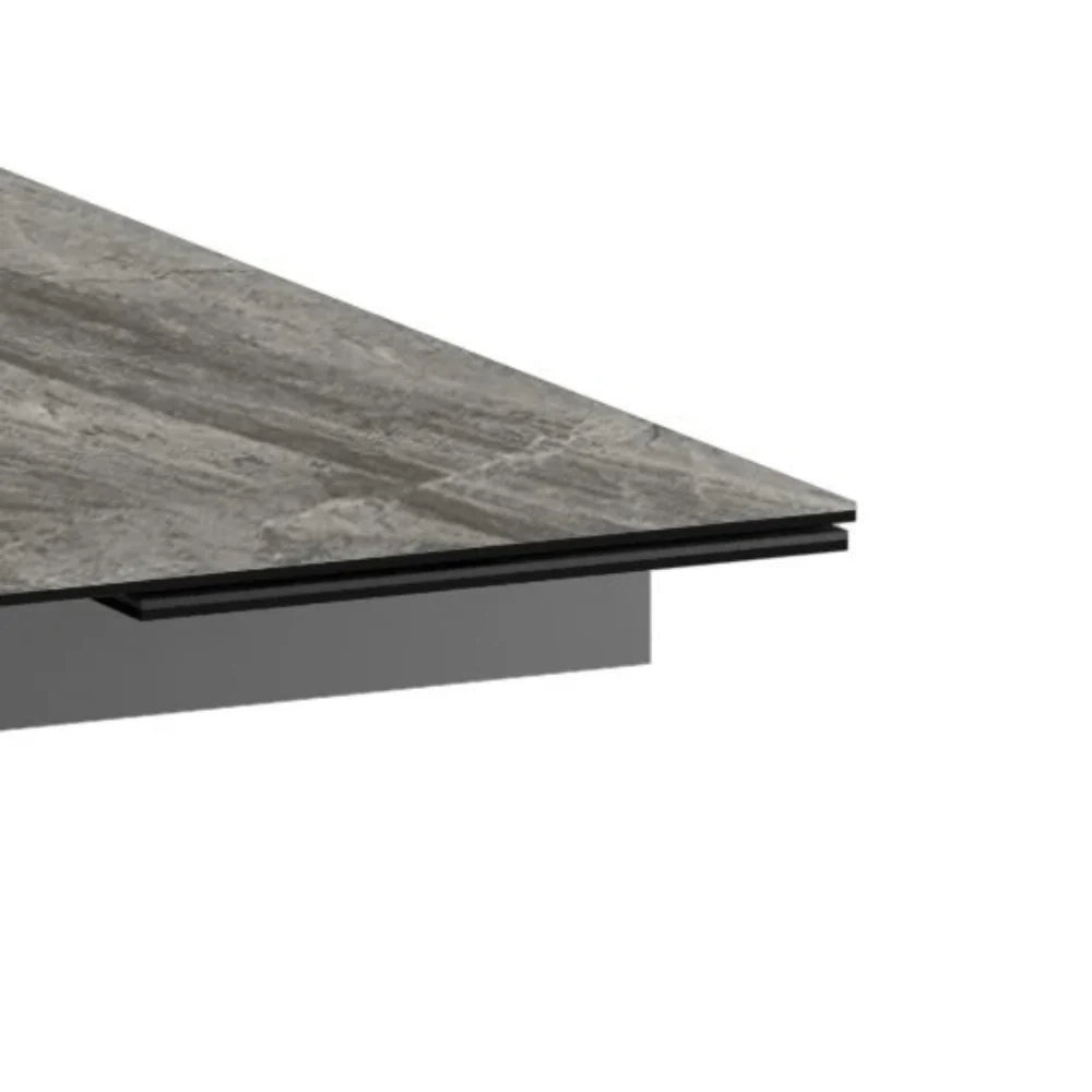 Tavolo da pranzo allungabile in ceramica effetto marmo grigio Guernica 160-240x90 cm fino a 10 posti | Duzzle