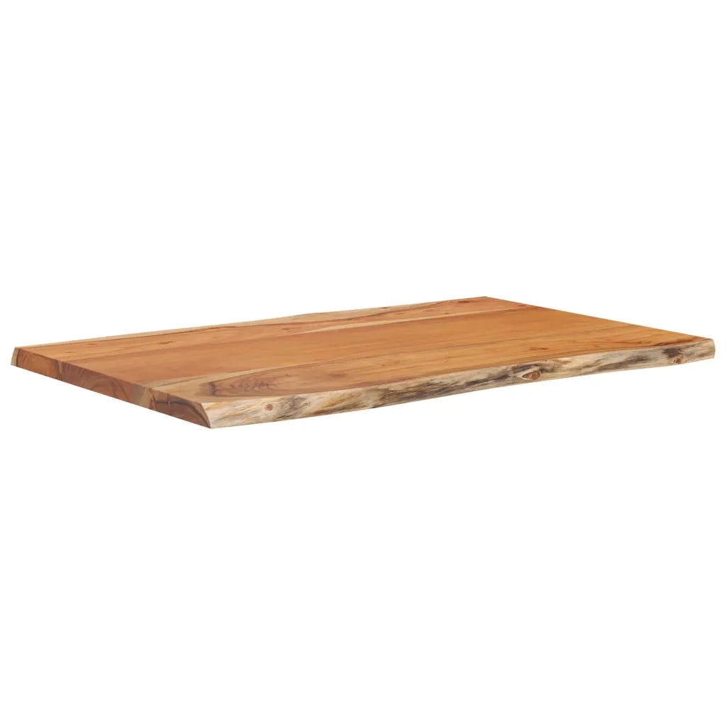 Piano Tavolo 60x40x2,5 cm Rettangolare Legno Acacia Bordi Vivi 370608