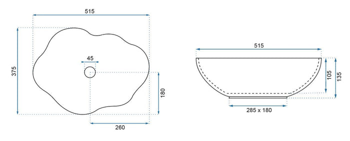 Lavabo Da Appoggio Rea Pearl White