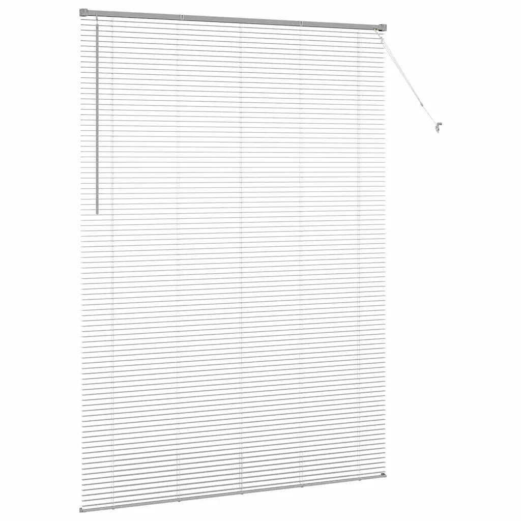 vidaXL Tenda per Finestra con tende Manuale Argento Alluminio
