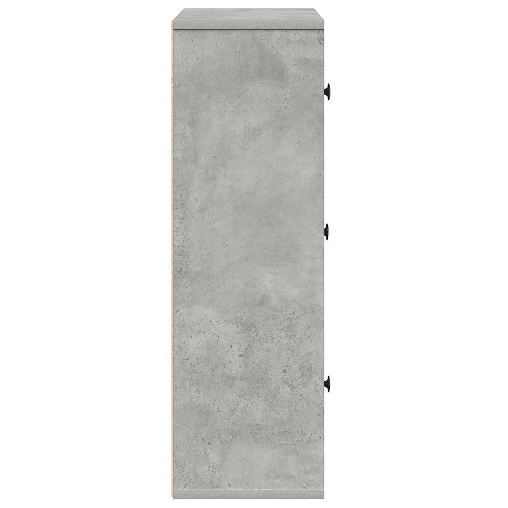 vidaXL Libreria Grigio Cemento 60x24x76,5 cm in Legno Multistrato