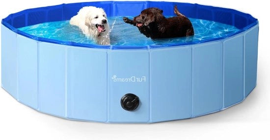 Piscina per animali portatile in plastica rigida - antislip multifunzionale in PVC - divertimento estivo in giardino (medium)