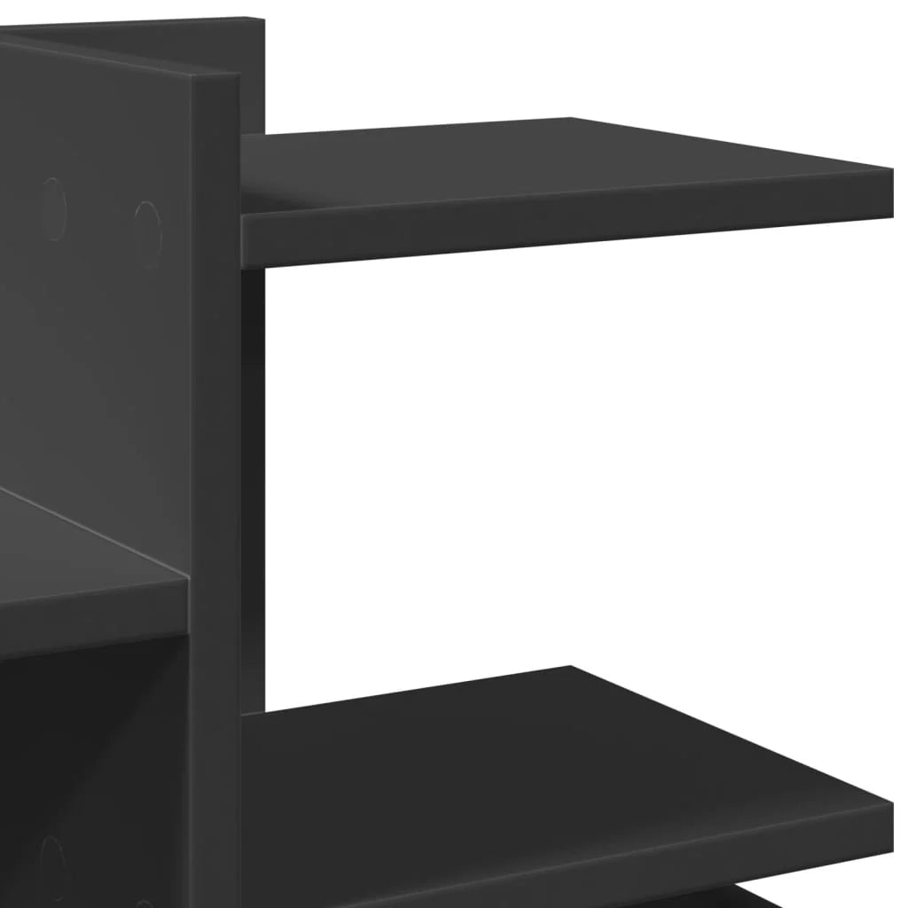 Mobiletto portaoggetti per ufficio 49 x 20 x 52,5 cm in legno ingegnerizzato Nero 02_0043574