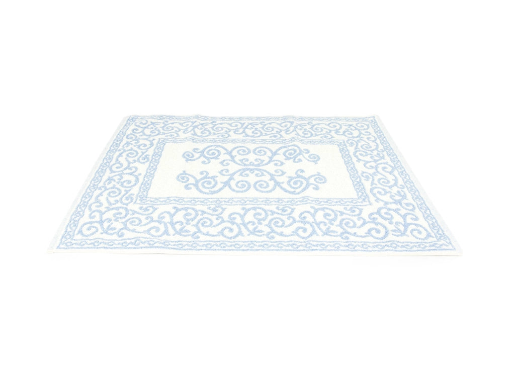 Tappeto Da Bagno Disegno Augusta Colore Azzurro Modello O.B. - 60x120 - Azzurro