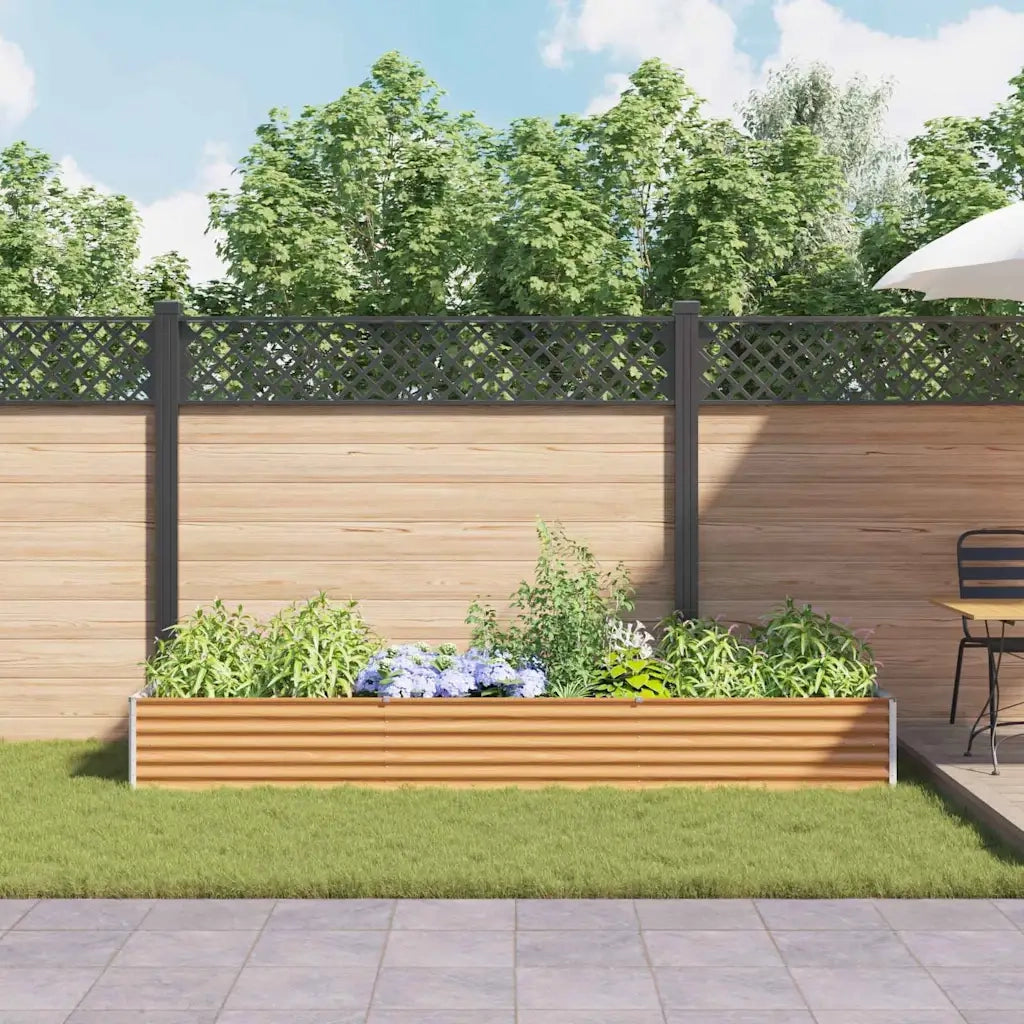 Fioriere | Cassetta per fiori | Letto rialzato da giardino 290 x 100 x 36 cm Acciaio zincato