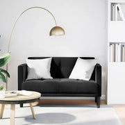 Divano Divanetto Nero 111 cm in Velluto 4100574