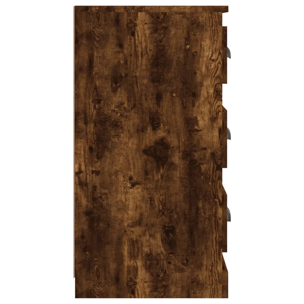 Credenze 2 pz Rovere Fumo in Legno Multistrato 3185244