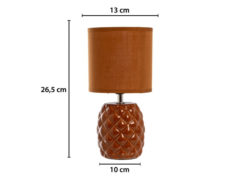 Lampada Da Tavolo Comodino Ricaricabile Accensione On/Off Modello Nasso - Lampada - Arancione
