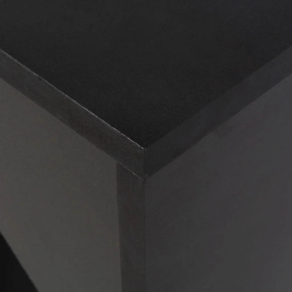 Tavolo alto da bar/bistrot con ripiano rimovibile nero 138 cm 0902049