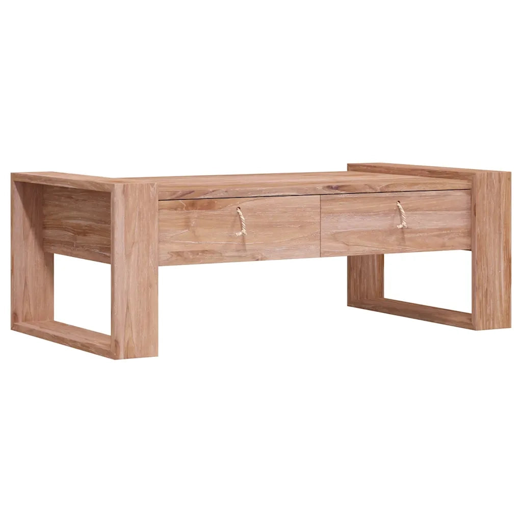 Tavolino da CaffÃ¨ 110x60x40 cm in Legno Massello di Teak cod mxl 24378