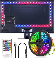 Illuminazione di sfondo LED a striscia 2 metri RGB USB con telecomando per TV da 32 a 55 pollici