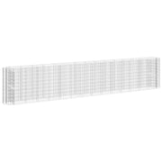 Aiuola rialzata in gabbione di ferro zincato 540 x 50 x 100 cm Argento 02_0039924