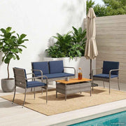 Set da giardino Grigio polyrattan 42025106