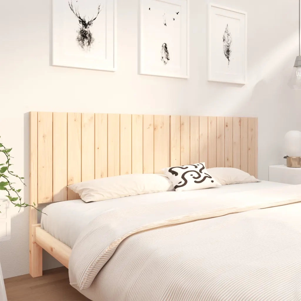 Testiera per Letto-Testata-Testiera Decorativa 205,5x4x100 cm in Legno Massello di Pino 857301