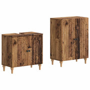 Set di Armadi da Bagno da 2 Pezzi ALKMAAR Legno antico 3417592