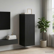 Mobiletto a muro Nero 33 x 34,5 x 90 cm Legno ingegnerizzato 898416