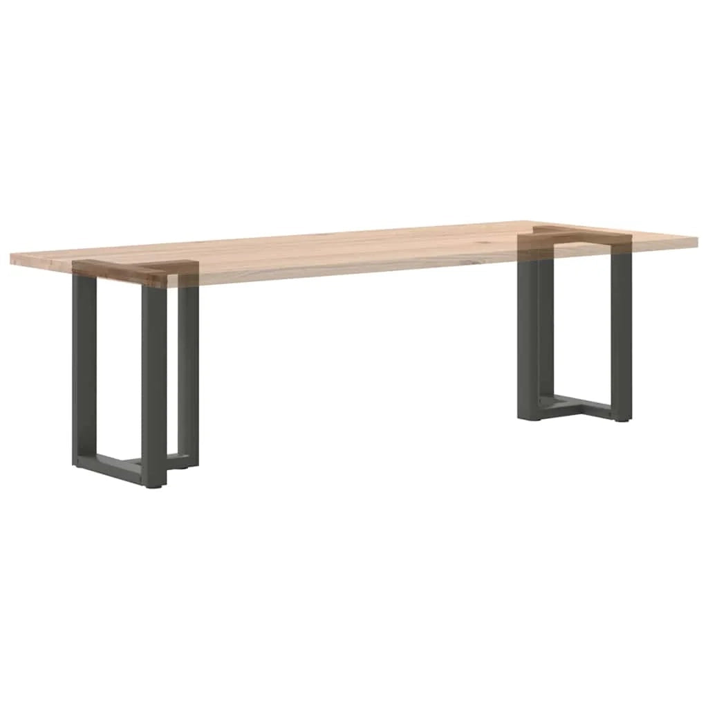 Set di 2 gambe regolabili a forma di T per tavolo da pranzo 60 x 35 x 73 cm design moderno acciaio antracite 02_0057323