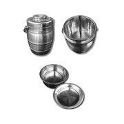 Trade Shop - Thermos Doppio Livello 1.6 Lt Termica Porta Vivande Cibo Acciaio 2 Contenitori -