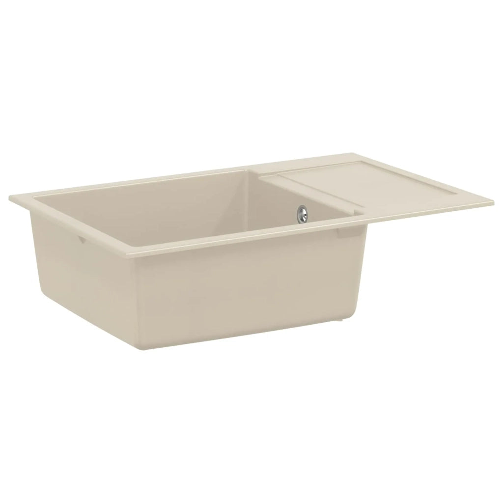 Lavello Beige 780 x 500 mm 80% Quarzo e 20% Resina