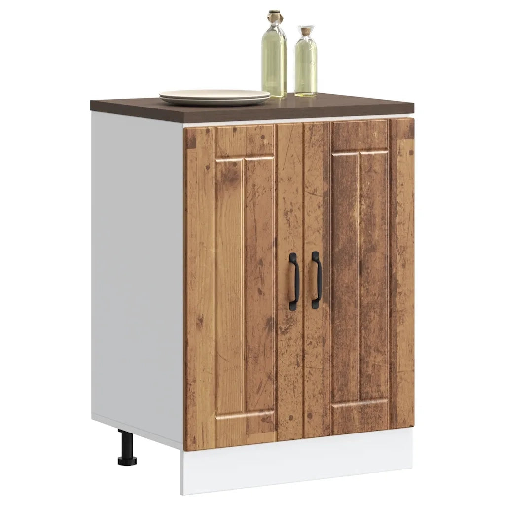 Mobile Base Lavello Lucca Legno Antico in Legno Multistrato 853685