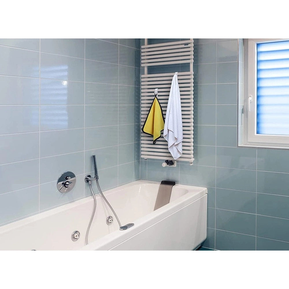 Trade Shop - Set 2 Pz Ganci Per Termoarredo Bagno Appendini Portasciugamani Radiatore 87004 -
