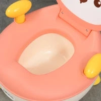 Vasino per Bambini con Schienale, Vaschetta Rimovibile e Braccioli, Età 6 Mesi-3 Anni, Rosa