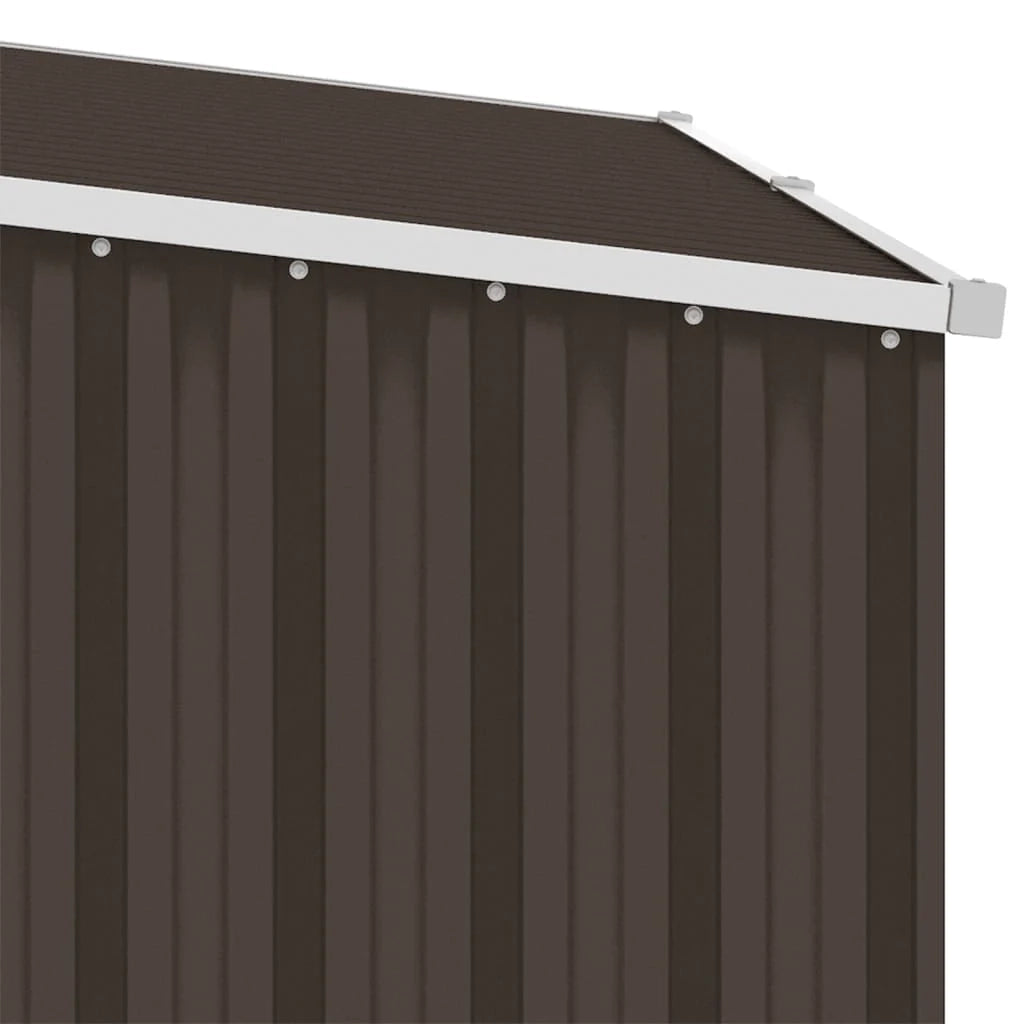 Legnaia da giardino 245 x 98 x 159 cm in acciaio zincato marrone 02_0022398