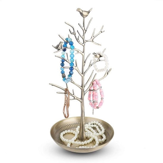 Display per gioielli, hanger per collane, display per accessori, esposizione per gioielli, stand per orecchini, bracciali, organizzatore per accessori di design (antico bronzo)