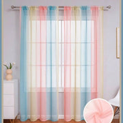 Gordini a doppia tenda trasparenti con effetto colorante - 140 cm x 260 cm