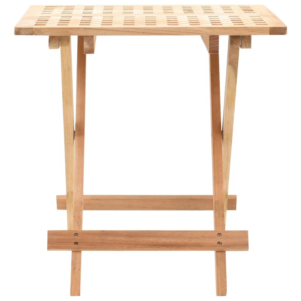 Tavolo Pieghevole in Legno di Noce 50x50x49 cm 247105