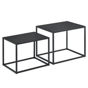 Set di 2 tavolini da caffè rettangolari in metallo nero 03_0005782/2