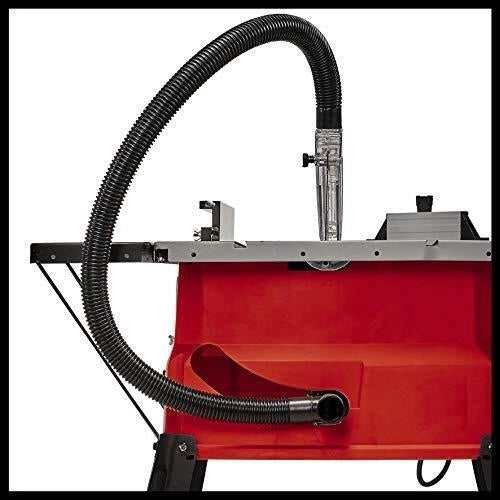 Einhell 4340490 TC-TS 2025-2 U Sega circolare da banco 2000 W regolazione altezza e inclinazione lama guida parallela arresto angolare ±60° aspirazione integrata colore Rosso-Argento