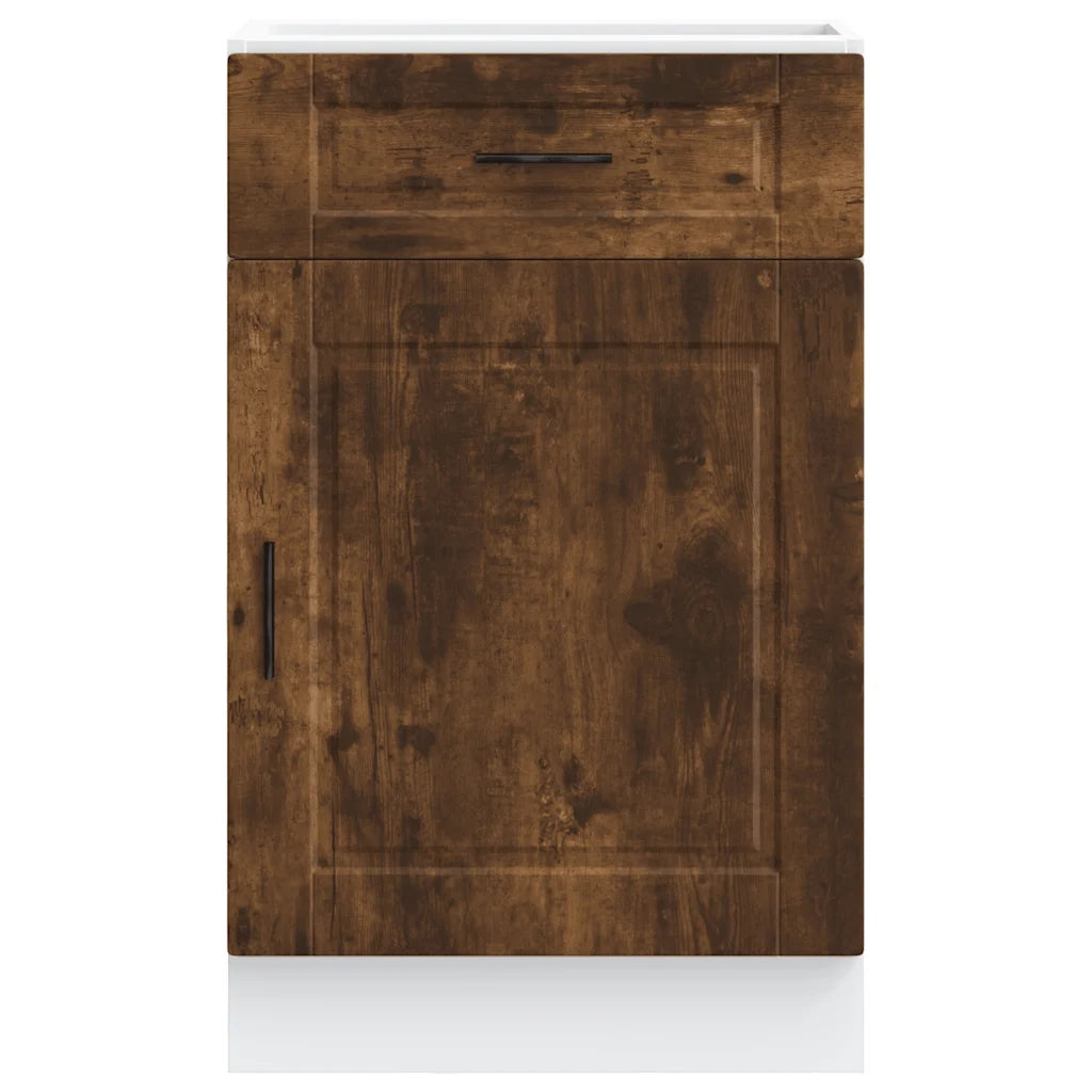 Base da Cucina Porto Rovere Fumo in Legno Multistrato 853962