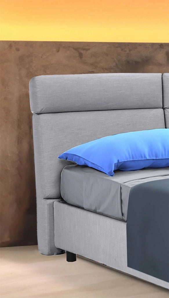 Letto Matrimoniale Ator, Letto Matrimoniale Sfoderabile Made in Italy, Grigio