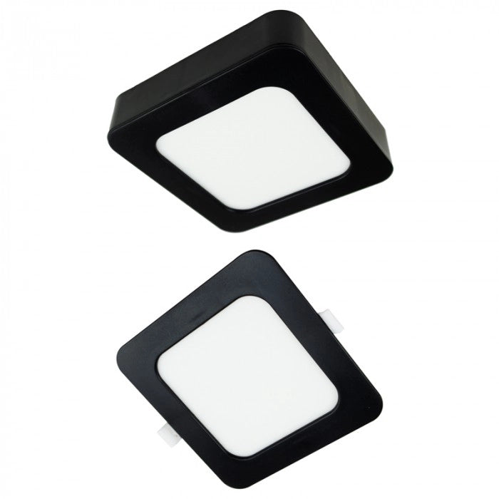 Downlight LED quadrato 12W nero CCT 2in1 Ecolight