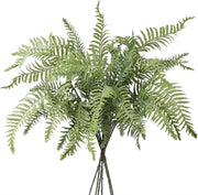 Vasca di viti artificiali Boston con foglie di felce in plastica, stelo fittizio per giardino interno, veranda, parterre, decorazione da tavolo, fiori artificiali 76 cm di lunghezza, 3 steli.