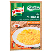 Risotto alla milanese 100% 175 g riso italiano 2 porzioni pronte in 15 minuti knorr