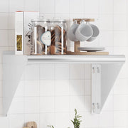vidaXL Mensola a Muro 50x30x31 cm Argento in Acciaio Inossidabile