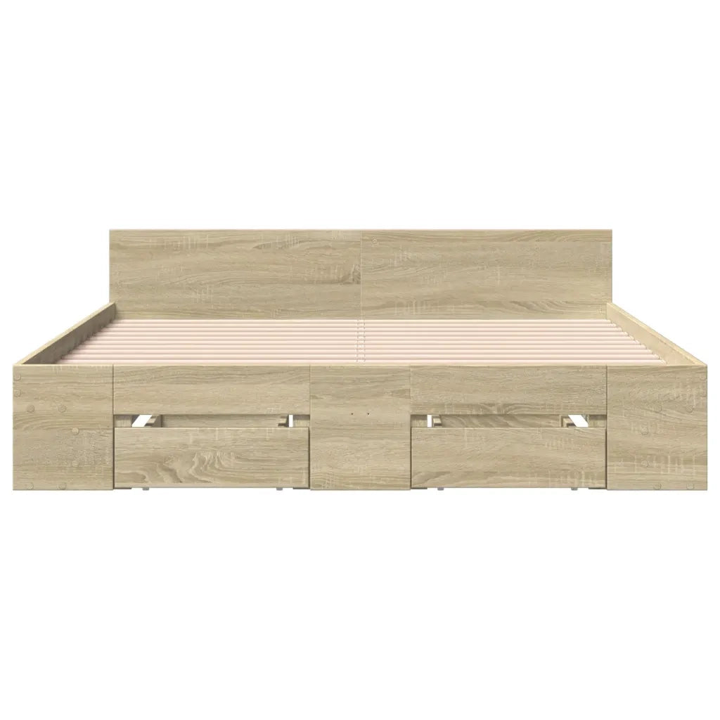Giroletto Cassetti Rovere Sonoma 120x200 cm Legno Multistrato