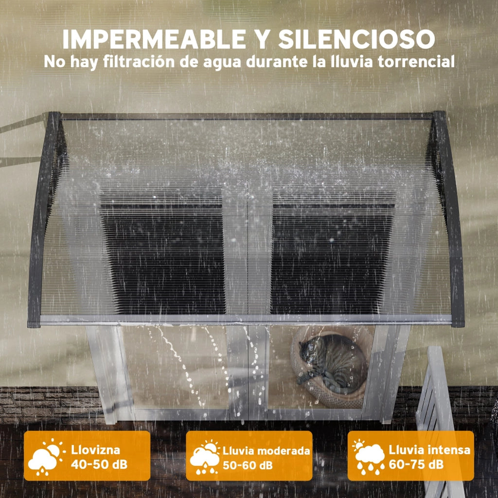 Marquesina per Porte e Finestre ¨C zephmum ¨C Policarbonato 110x60 cm