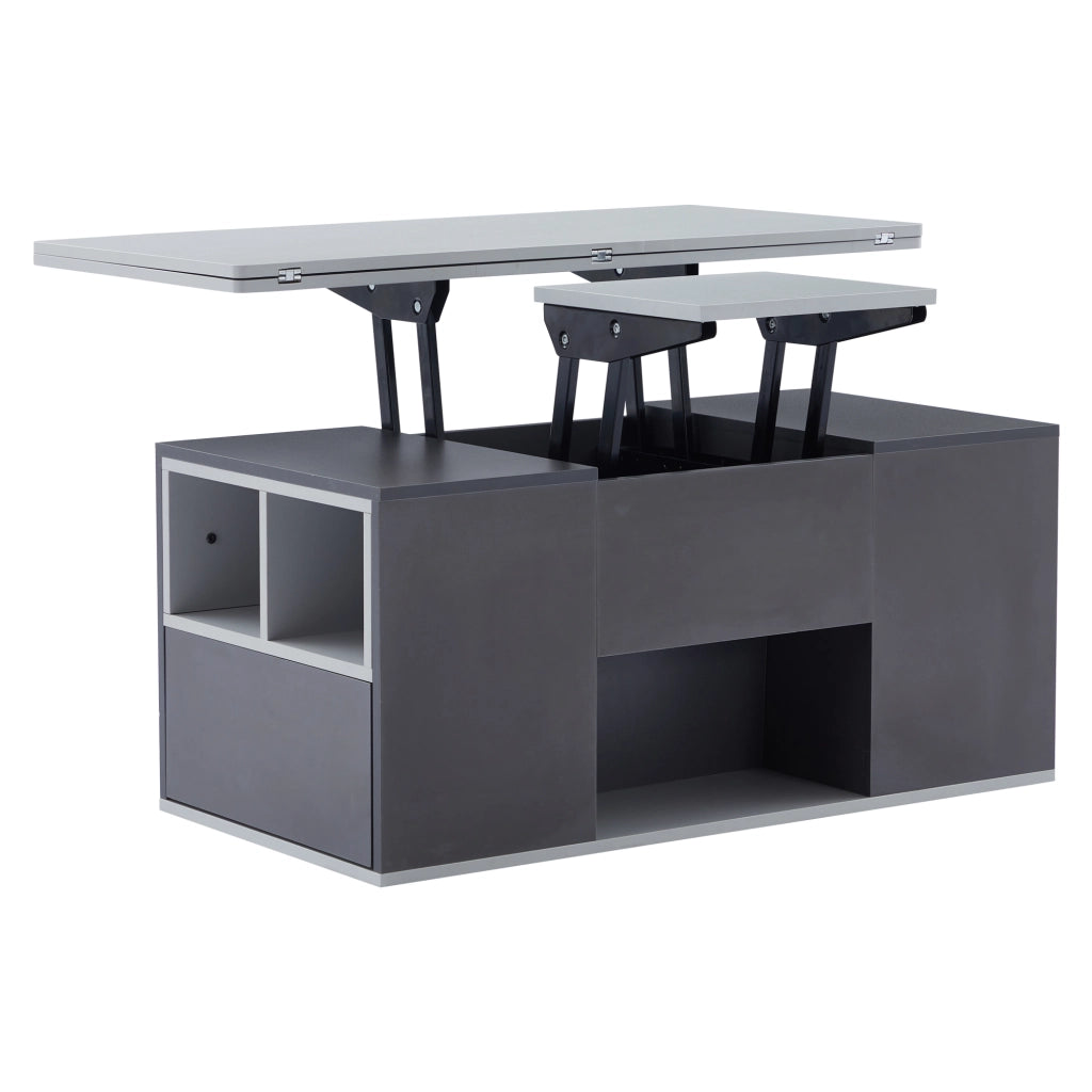 TAVOLINO DA CAFFÈ SALISCENDI 100x51x47 cm Grigio in truciolare, 3 cassetti