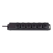 Presa multipla con 6 prese tipo F 2m IP44 Nero Brennenstuhl