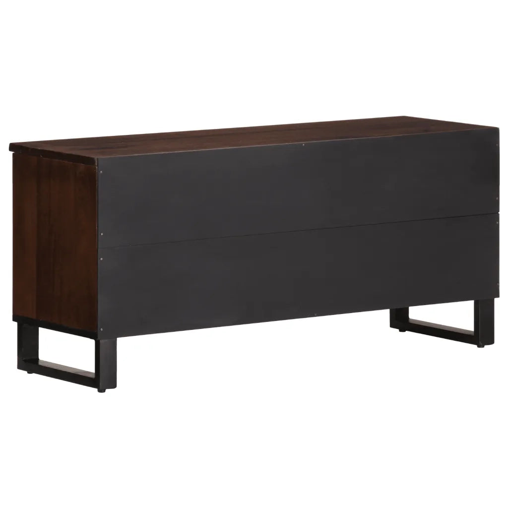 Mobile Porta TV Marrone 100x34x46 cm in Legno di Mango
